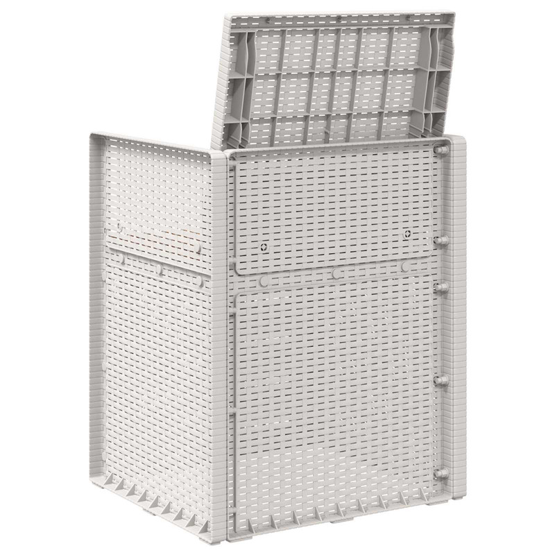 Krzesła do ogrodu 2 pcs Biały i taupe PP