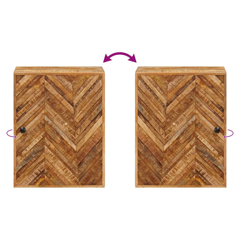Zestaw Szafek Łazienkowych z szufladą 5 pcs Drewno z mango