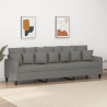 Sofa 3-osobowa, ciemnoszara, 210 cm, tapicerowana tkaniną
