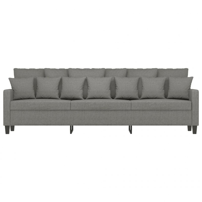 Sofa 3-osobowa, ciemnoszara, 210 cm, tapicerowana tkaniną
