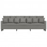 Sofa 3-osobowa, ciemnoszara, 210 cm, tapicerowana tkaniną