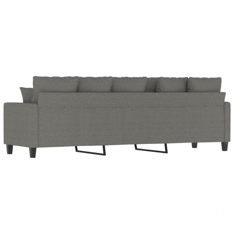 Sofa 3-osobowa, ciemnoszara, 210 cm, tapicerowana tkaniną