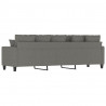 Sofa 3-osobowa, ciemnoszara, 210 cm, tapicerowana tkaniną