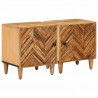 Stolik nocny 2 pcs Brązowy 40 x 33,5 x 46 cm Drewno z mango