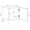 Stolik nocny 2 pcs Brązowy 40 x 33,5 x 46 cm Drewno z mango