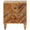 Stolik nocny 2 pcs Brązowy 40 x 33,5 x 46 cm Drewno z mango