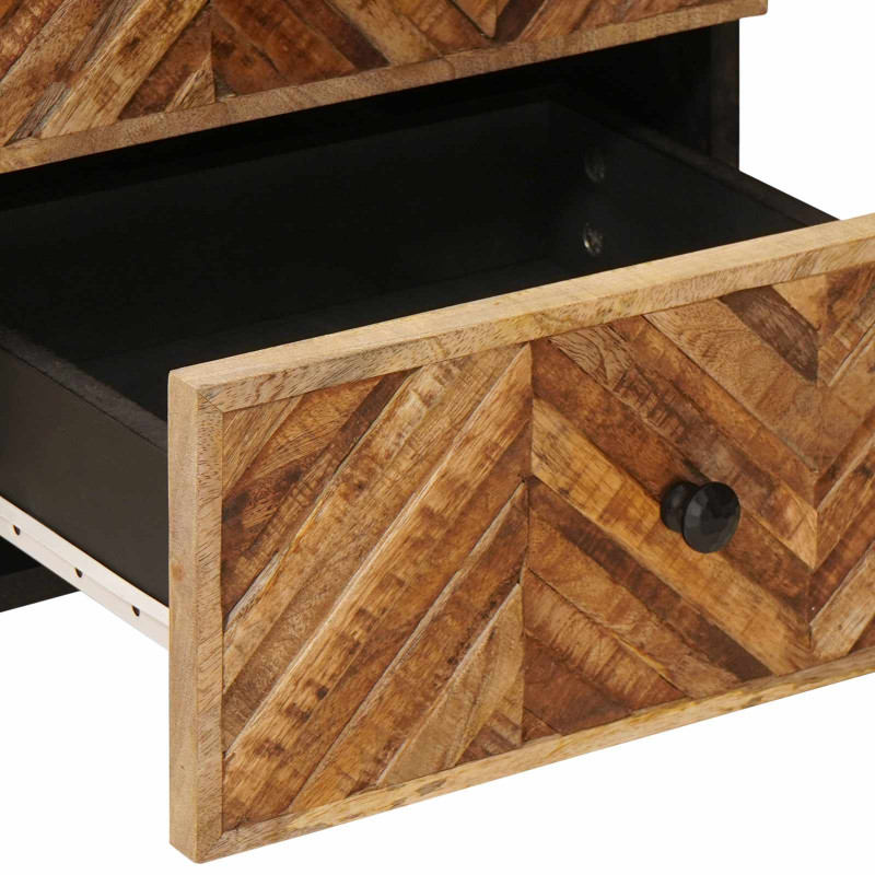 Stolik nocny 2 pcs Brązowy 40 x 33,5 x 46 cm Drewno z mango
