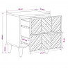 Stolik nocny 2 pcs Brązowy 40 x 33,5 x 46 cm Drewno z mango