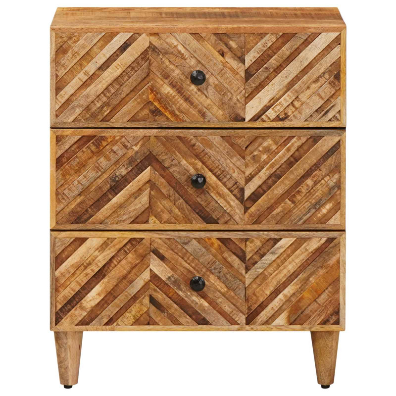 Stolik nocny z szufladą Brązowy 50 x 33 x 60 cm Drewno z mango