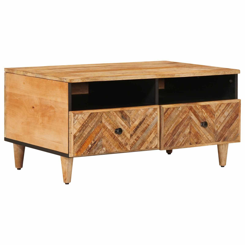 Stolik kawowy z szufladą Brązowy 80 x 54 x 40 cm Drewno z mango