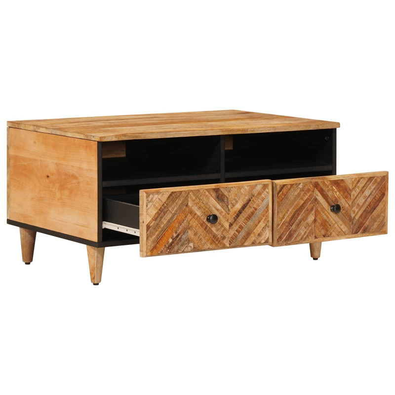 Stolik kawowy z szufladą Brązowy 80 x 54 x 40 cm Drewno z mango