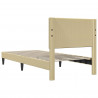Ramka łóżka Jasnozielony szary 90 x 190 cm Tkanina sztruksowa