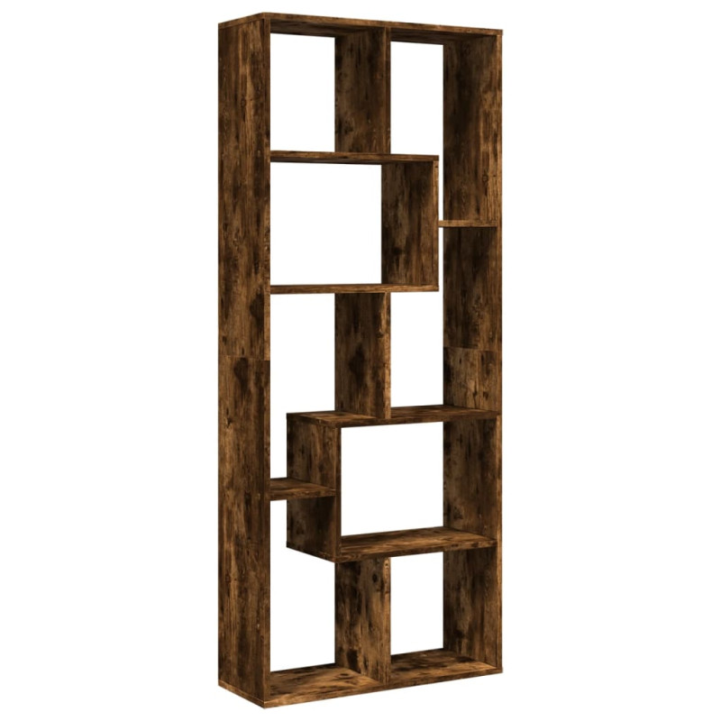 Regał przegroda, przydymiony dąb, 67x25x161,5 cm