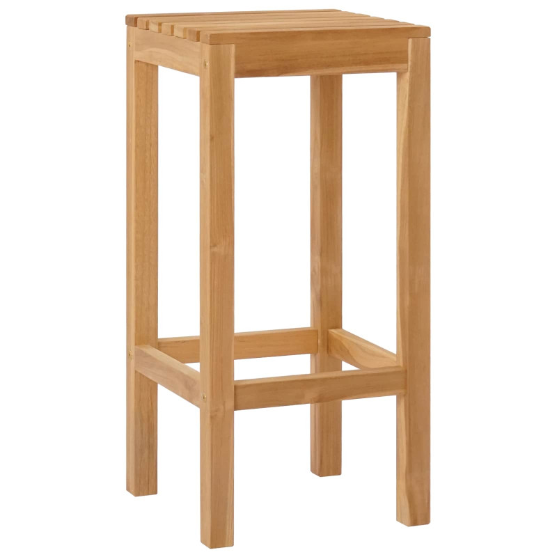 Stołek barowy 4 pcs brązowy Lite drewno teakowe