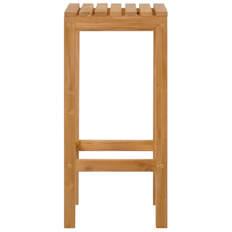 Stołek barowy 4 pcs brązowy Lite drewno teakowe