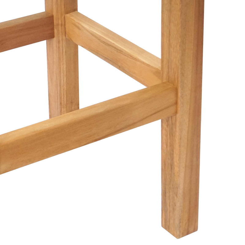 Stołek barowy 4 pcs brązowy Lite drewno teakowe