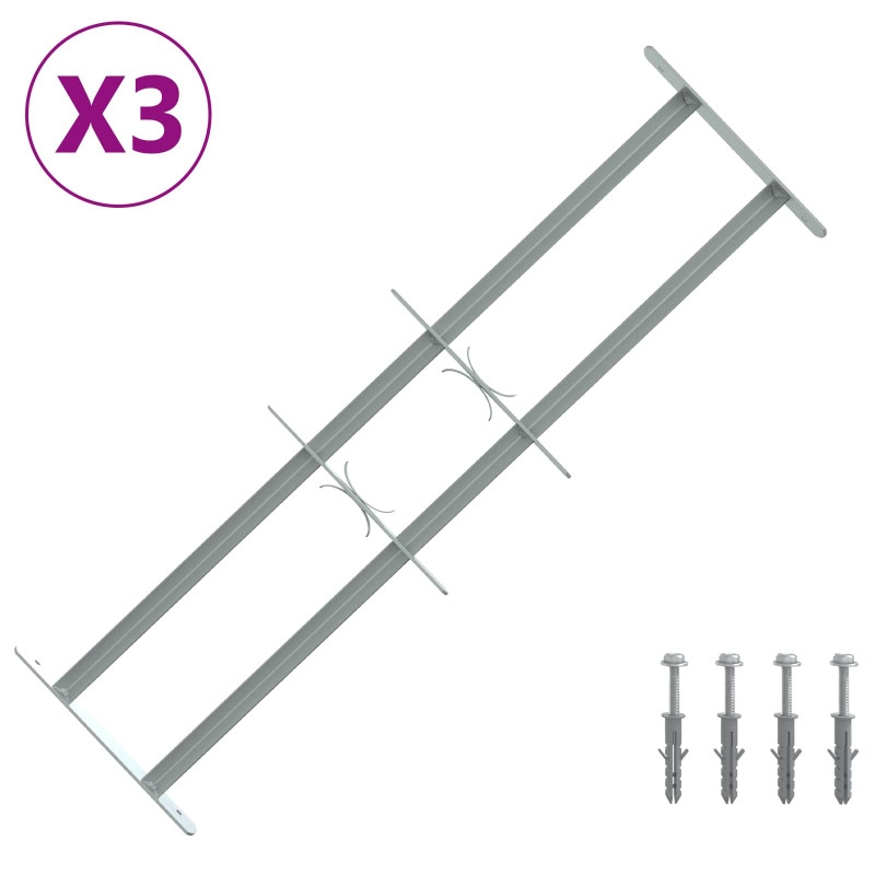 Krata bezpieczeństwa do okien z 2 poprzeczkami 3 pcs