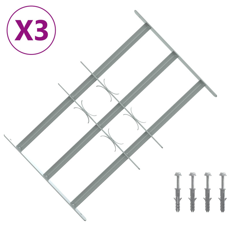 Krata zabezpieczająca do okien z 3 poprzeczkami 3 pcs