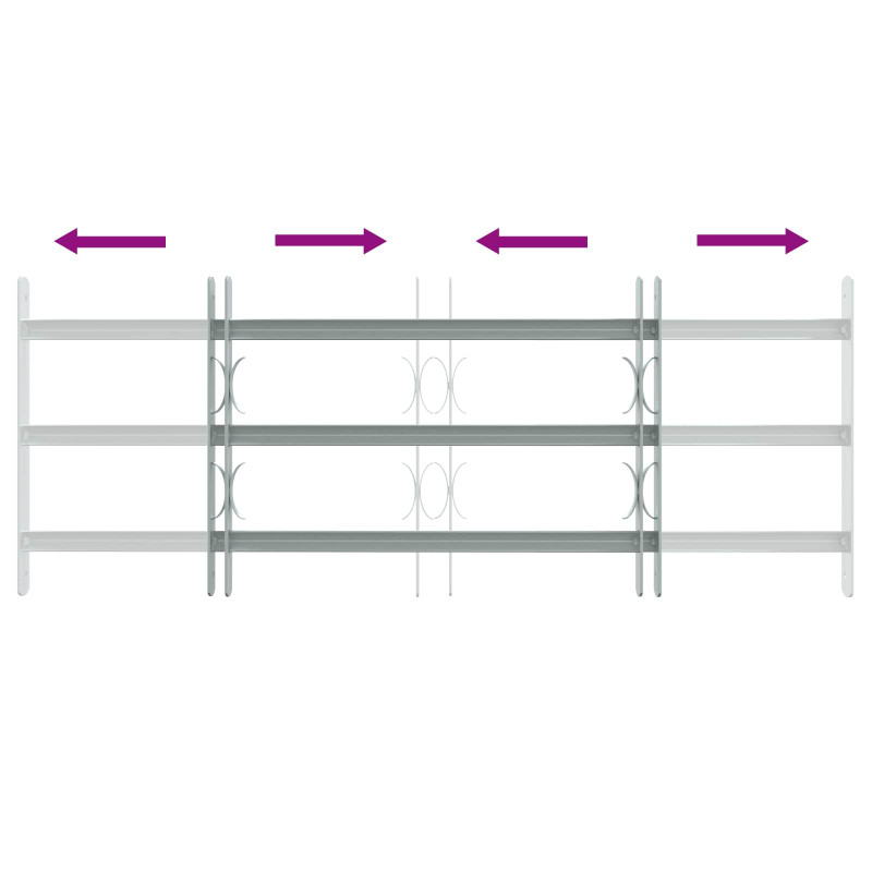 Krata zabezpieczająca do okien z 3 poprzeczkami 3 pcs
