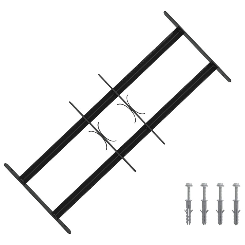 Krata bezpieczeństwa do okien z 2 poprzeczkami 3 pcs 43-74 cm