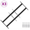 Krata bezpieczeństwa do okien z 2 poprzeczkami 3 pcs 43-74 cm