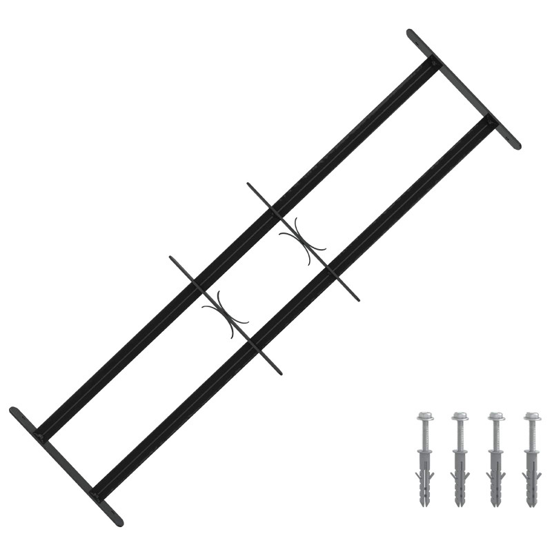 Krata bezpieczeństwa do okien z 2 poprzeczkami 3 pcs 63-114 cm