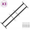 Krata bezpieczeństwa do okien z 2 poprzeczkami 3 pcs 63-114 cm