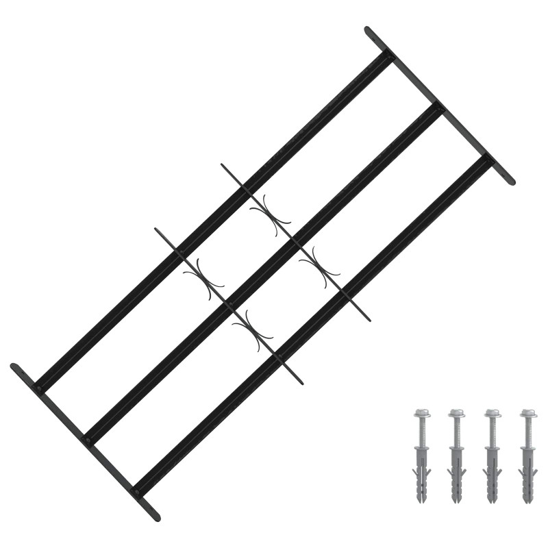Krata zabezpieczająca do okien z 3 poprzeczkami 3 pcs 63-114 cm