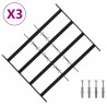 Krata zabezpieczająca do okien z 4 poprzeczkami 3 pcs 43-74 cm