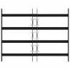 Krata zabezpieczająca do okien z 4 poprzeczkami 3 pcs 43-74 cm