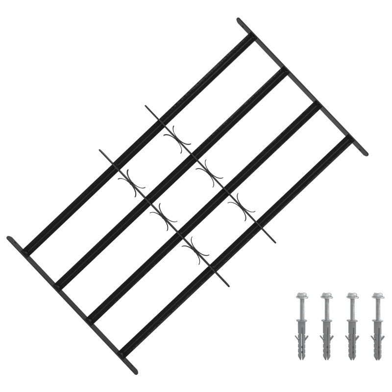 Krata zabezpieczająca do okien z 4 poprzeczkami 3 pcs 63-114 cm