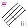 Krata zabezpieczająca do okien z 4 poprzeczkami 3 pcs 63-114 cm