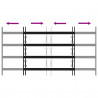 Krata zabezpieczająca do okien z 4 poprzeczkami 3 pcs 63-114 cm
