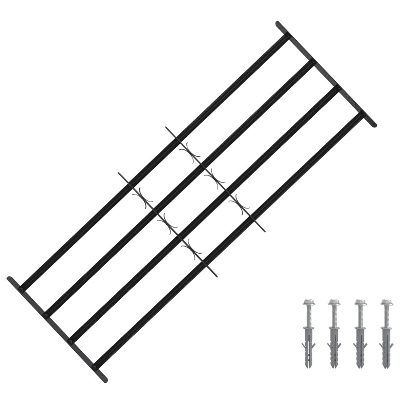 Krata zabezpieczająca do okien z 4 poprzeczkami 3 pcs 93-174 cm