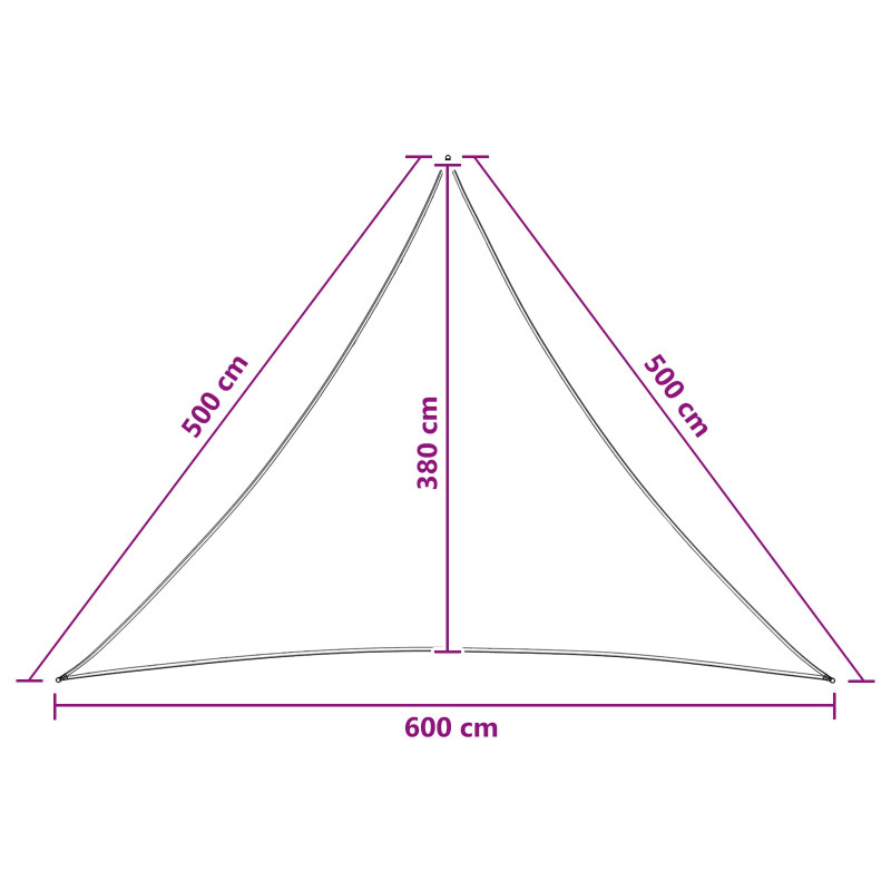 Żagiel przeciwsłoneczny 5 x 5 x 6 m HDPE