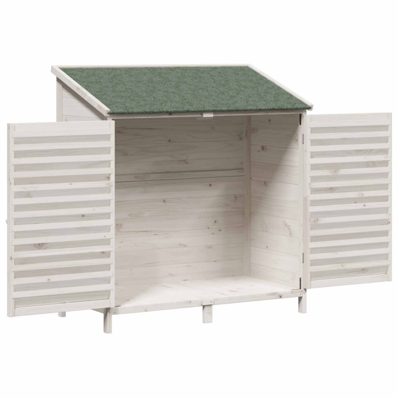 Shed ogrodowy Biały 106 x 56 x 113,5 cm Drewno Świerkowe
