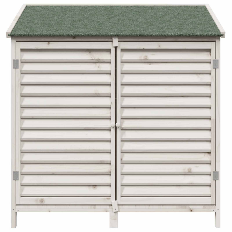 Shed ogrodowy Biały 106 x 56 x 113,5 cm Drewno Świerkowe