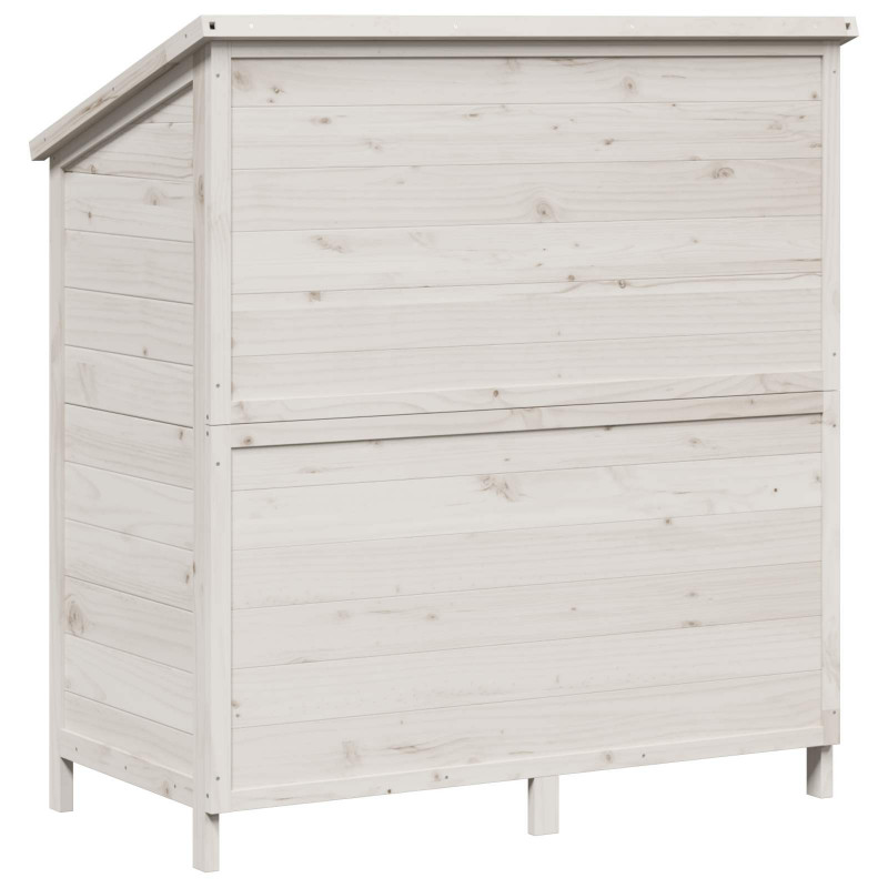 Shed ogrodowy Biały 106 x 56 x 113,5 cm Drewno Świerkowe