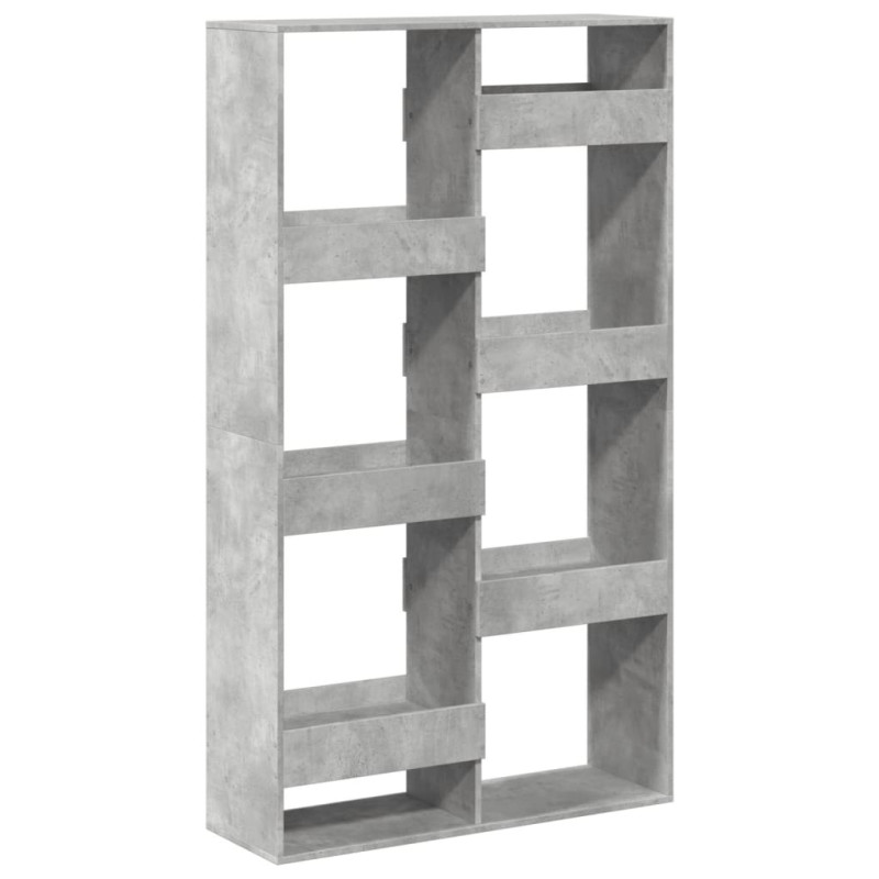 Regał, szarość betonu, 100x33x175 cm, materiał drewnopochodny
