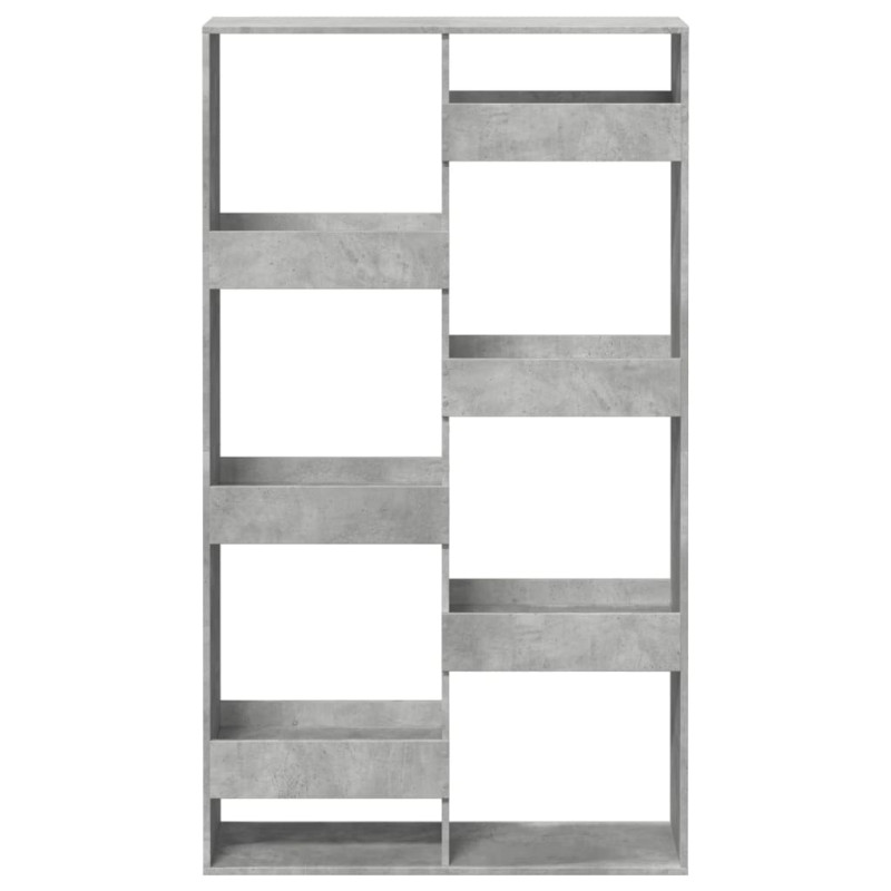 Regał, szarość betonu, 100x33x175 cm, materiał drewnopochodny