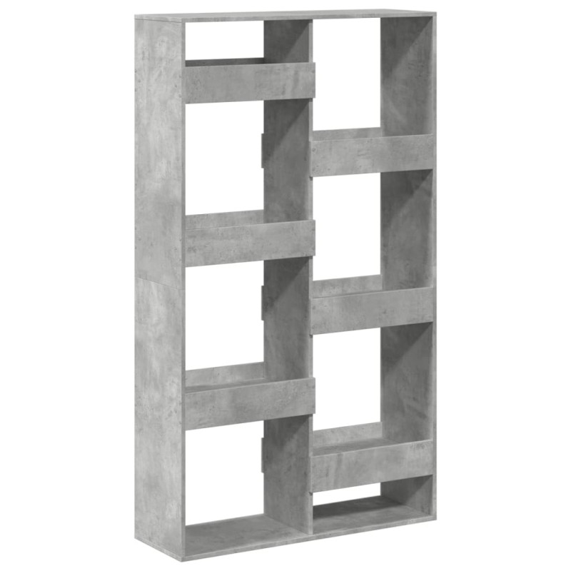 Regał, szarość betonu, 100x33x175 cm, materiał drewnopochodny