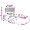 Stelaż łóżka z przechowywaniem i zagłówkiem 3 pcs