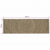 Dywany pokojowe Naturalny i czarny 80 x 200 cm Juta