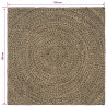 Dywany pokojowe Naturalny i czarny 120 x 120 cm Juta