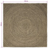 Dywany pokojowe Naturalny i czarny 240 x 240 cm Juta