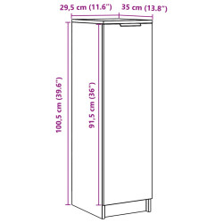 Szafka na buty, stare drewno, 29,5x35x100,5 cm