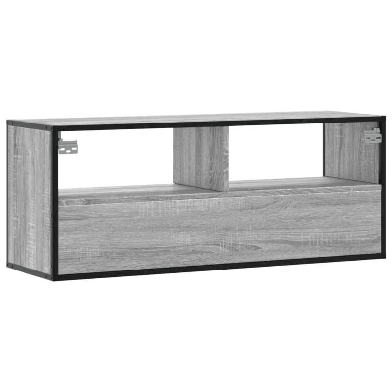 Szafka pod telewizor, szary dąb sonoma, 100x31x39,5 cm