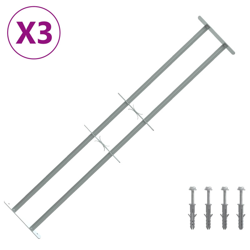 Krata bezpieczeństwa do okien z 2 poprzeczkami 3 pcs