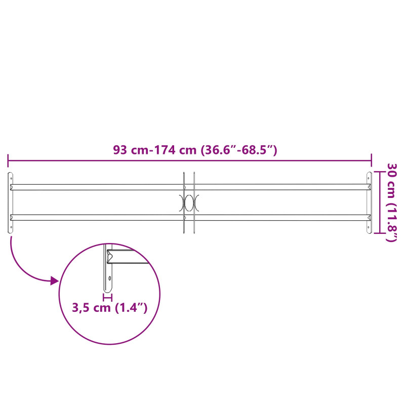 Krata bezpieczeństwa do okien z 2 poprzeczkami 3 pcs