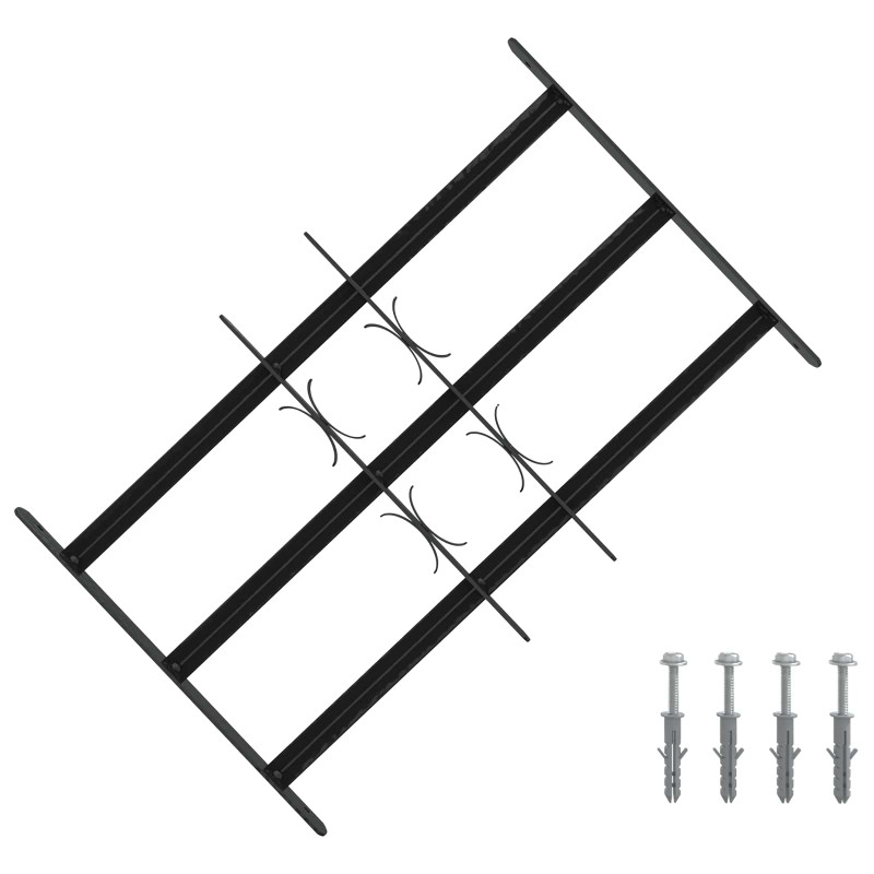 Krata zabezpieczająca do okien z 3 poprzeczkami 3 pcs 43-74 cm